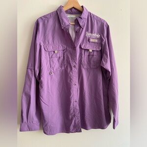 PFG Lilac/purple Bahama Long Sleeve Shirt from Summit Bechtel Boy Scout Reserve